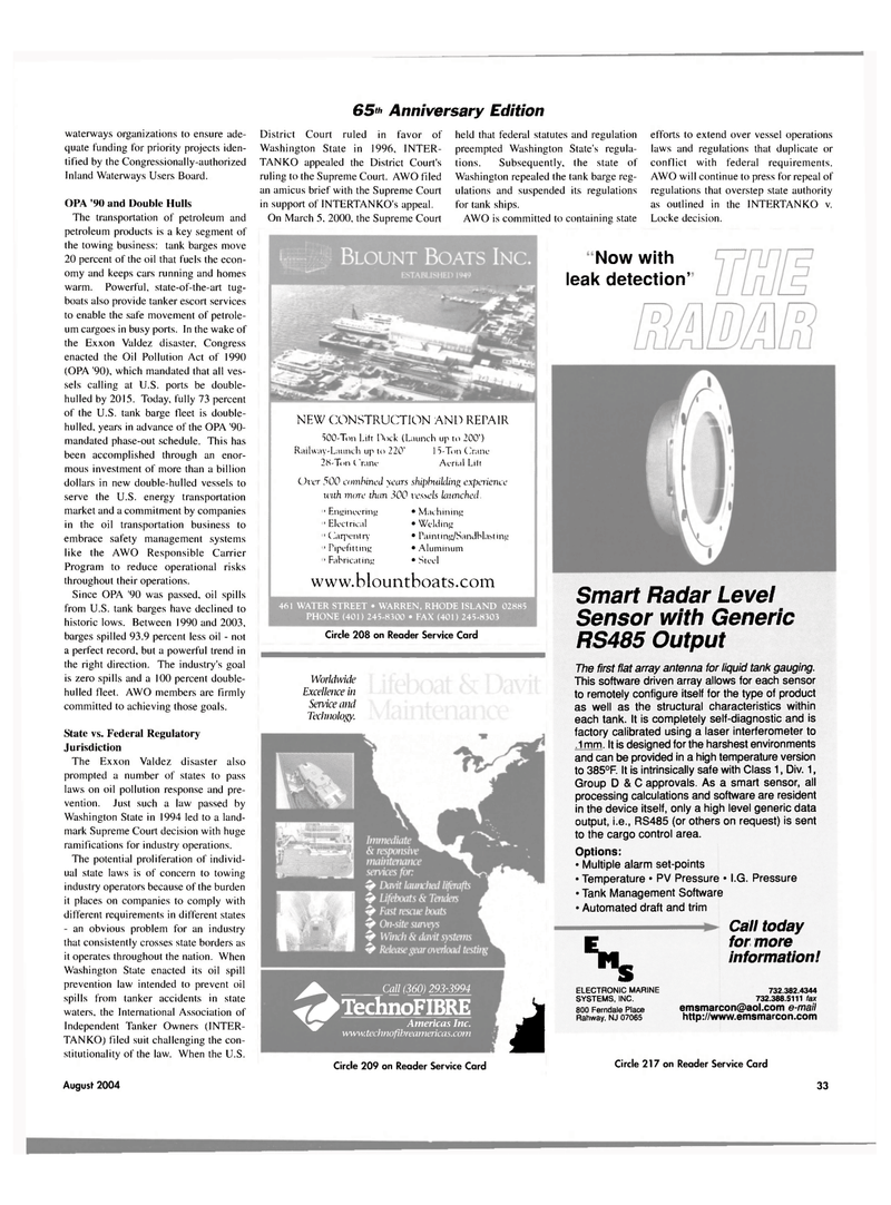 Maritime Reporter Magazine, page 33,  Aug 2004