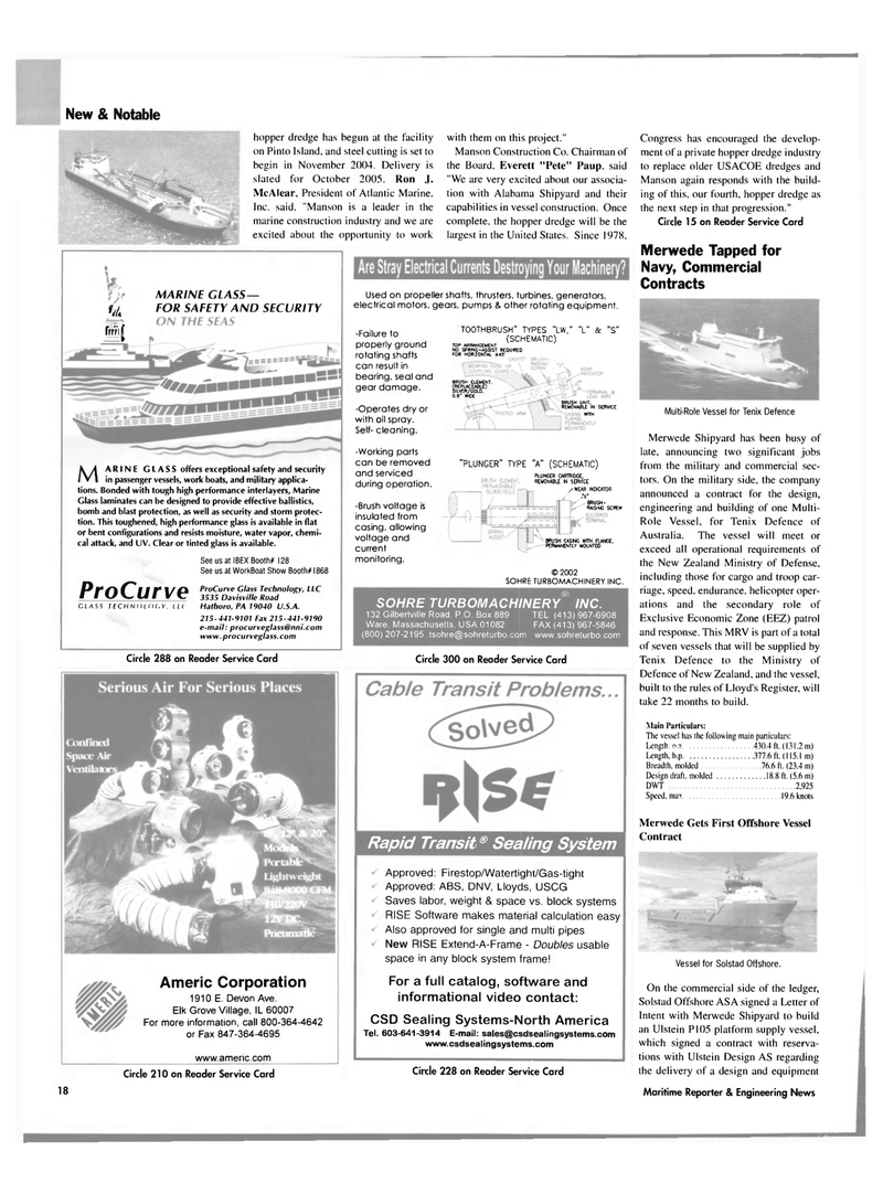 Maritime Reporter Magazine, page 19,  Sep 2004