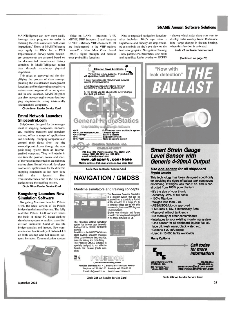Maritime Reporter Magazine, page 36,  Sep 2004