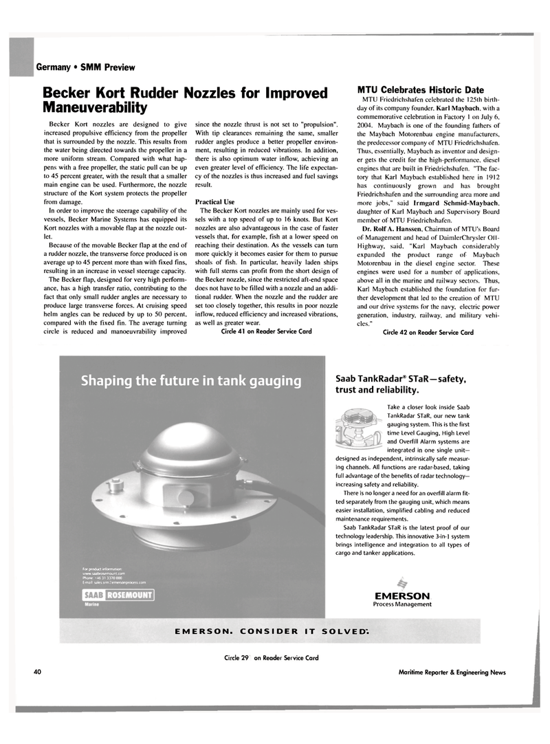 Maritime Reporter Magazine, page 41,  Sep 2004