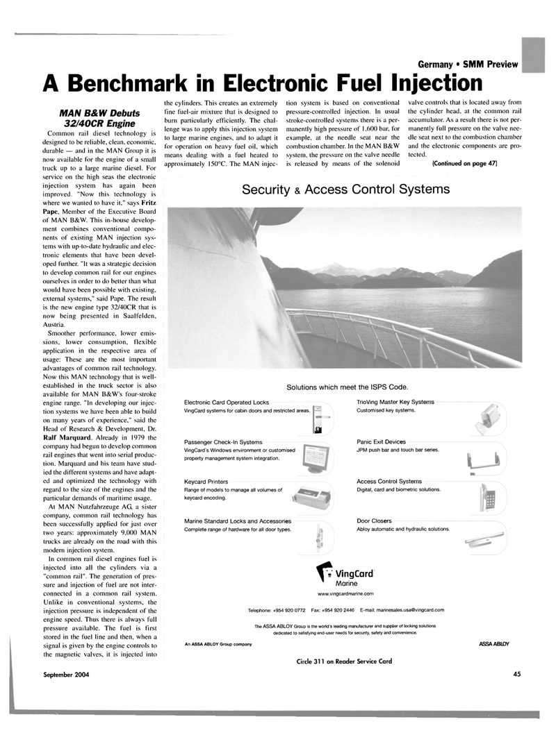Maritime Reporter Magazine, page 46,  Sep 2004