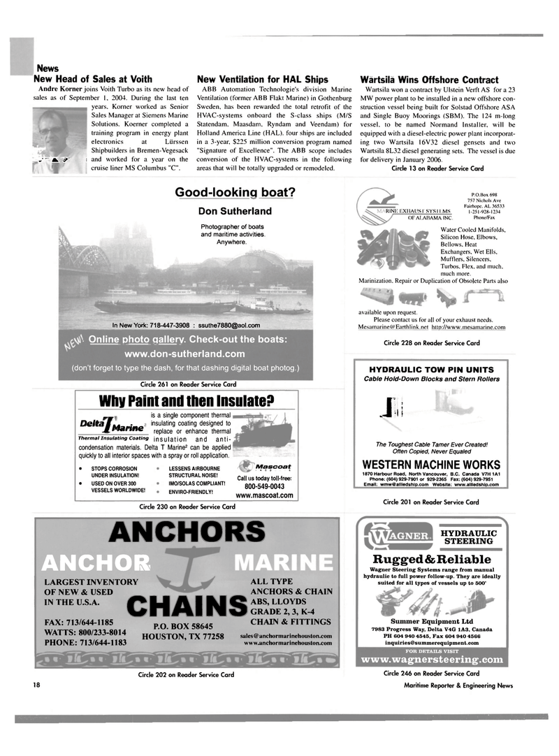 Maritime Reporter Magazine, page 18,  Oct 2004