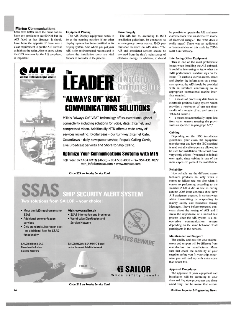 Maritime Reporter Magazine, page 26,  Oct 2004