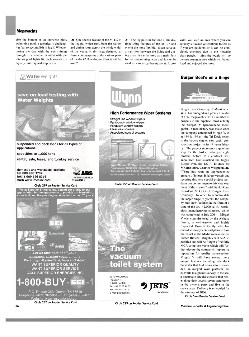 Maritime Reporter Magazine, page 36,  Oct 2004