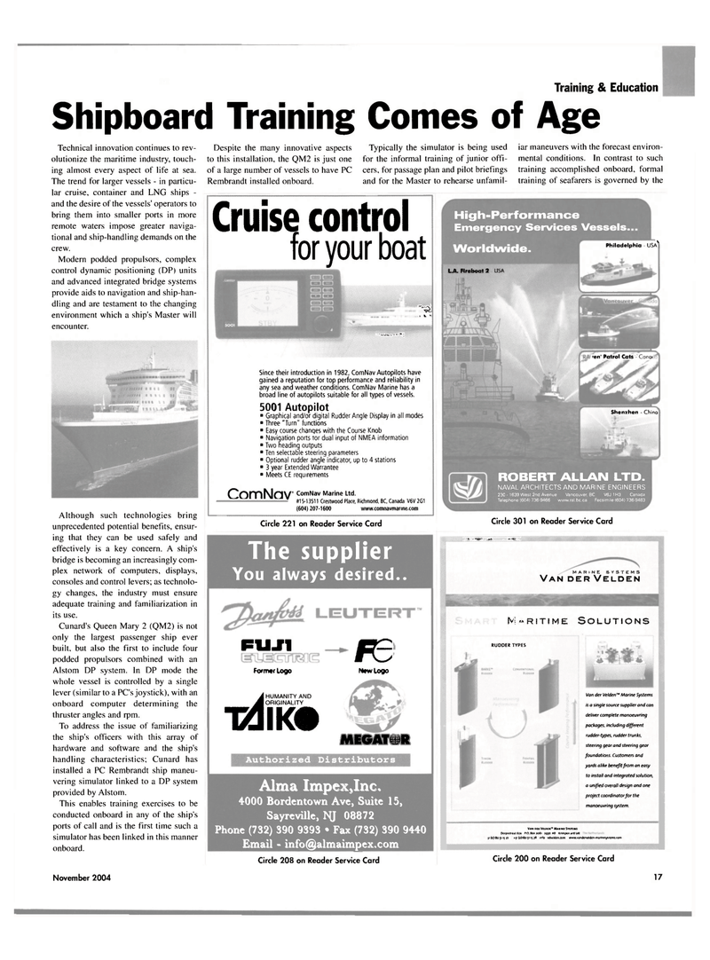 Maritime Reporter Magazine, page 17,  Nov 2004