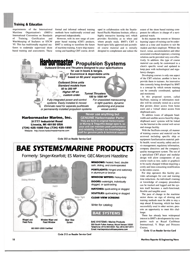 Maritime Reporter Magazine, page 18,  Nov 2004