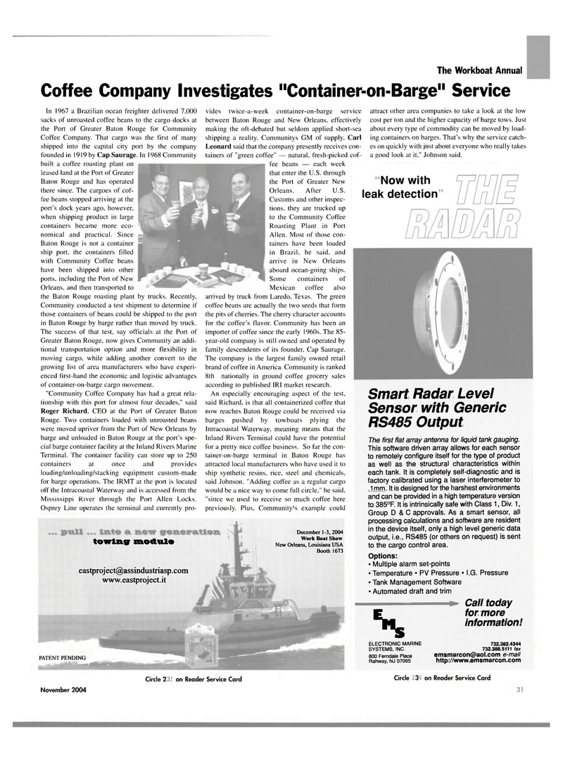 Maritime Reporter Magazine, page 31,  Nov 2004