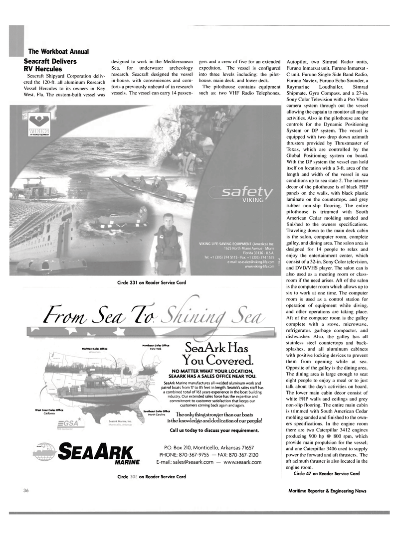 Maritime Reporter Magazine, page 36,  Nov 2004