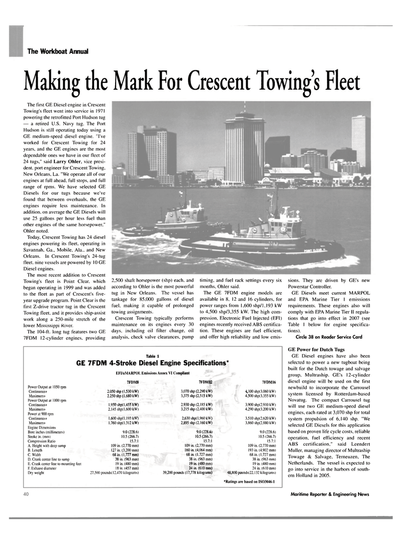 Maritime Reporter Magazine, page 38,  Nov 2004