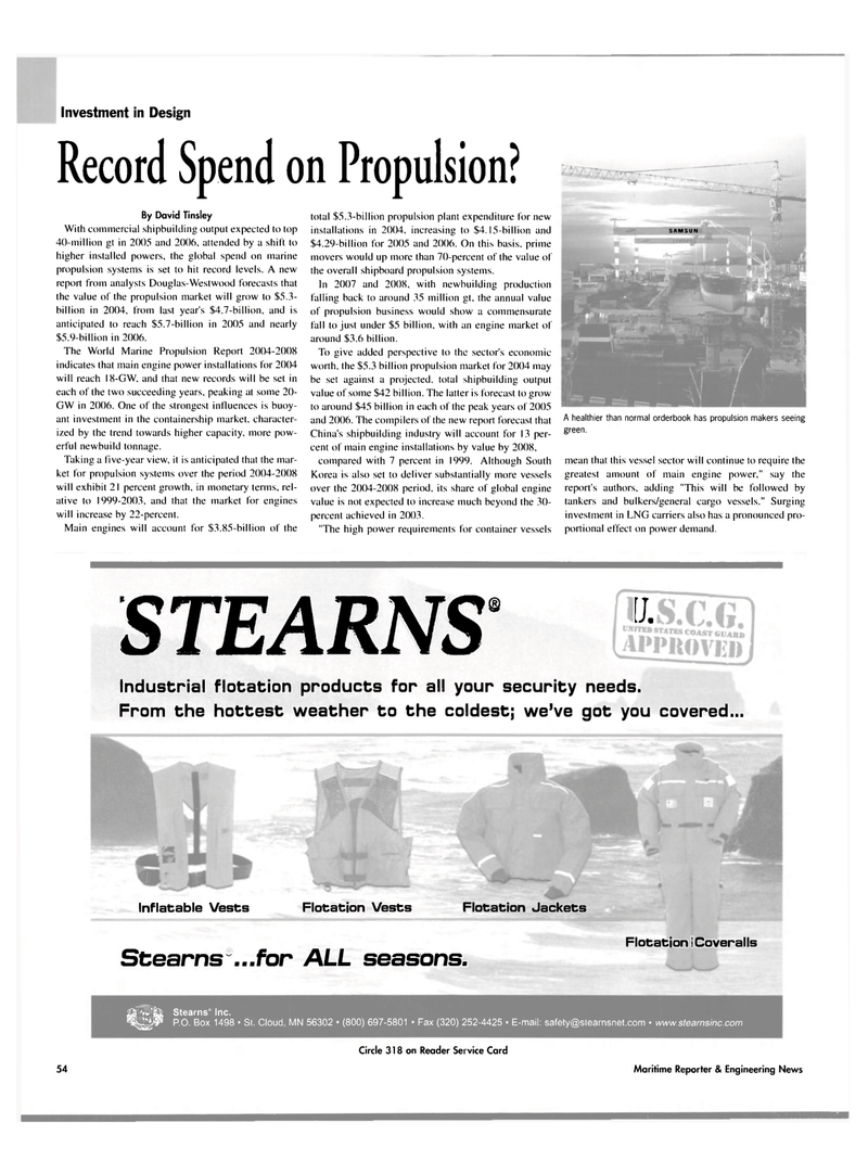 Maritime Reporter Magazine, page 54,  Nov 2004