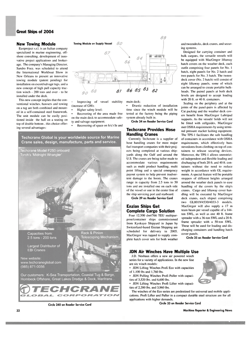 Maritime Reporter Magazine, page 32,  Dec 2004