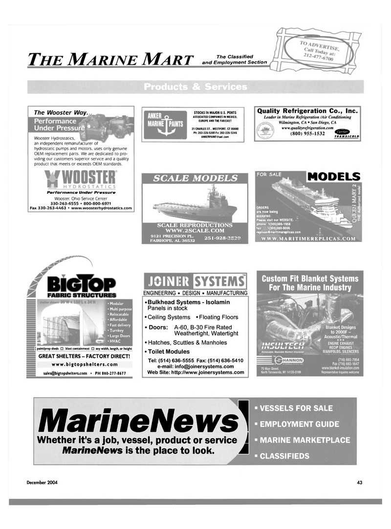 Maritime Reporter Magazine, page 43,  Dec 2004