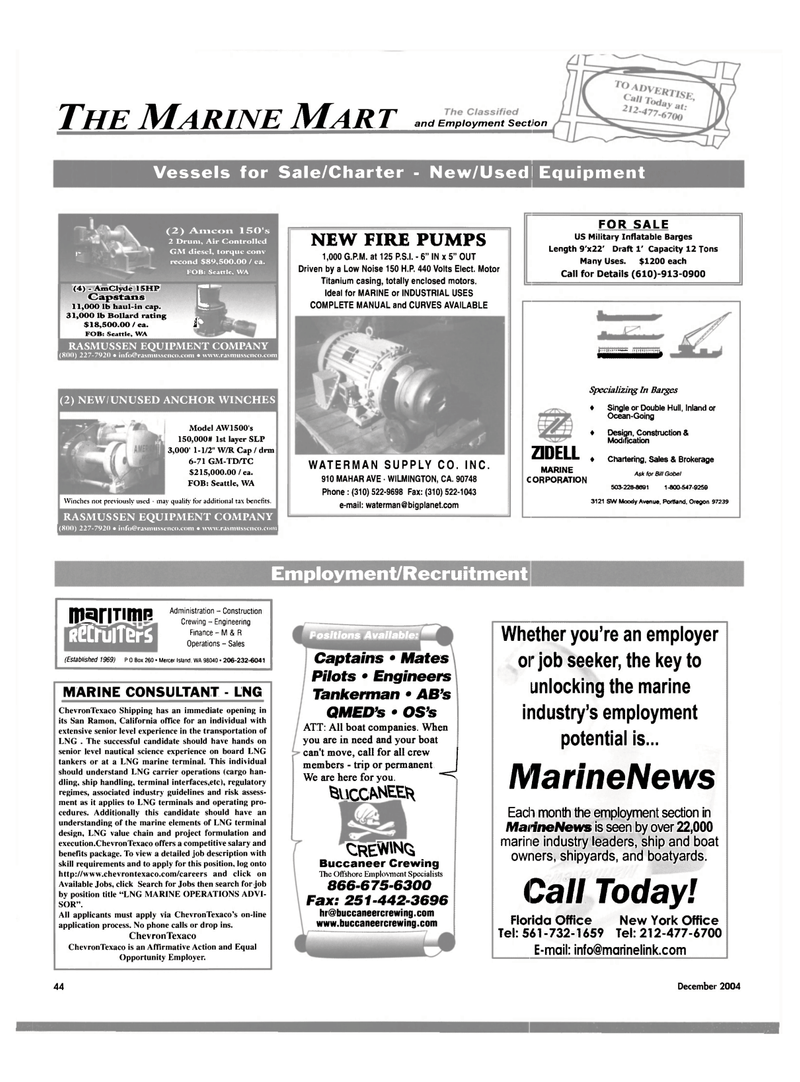 Maritime Reporter Magazine, page 44,  Dec 2004