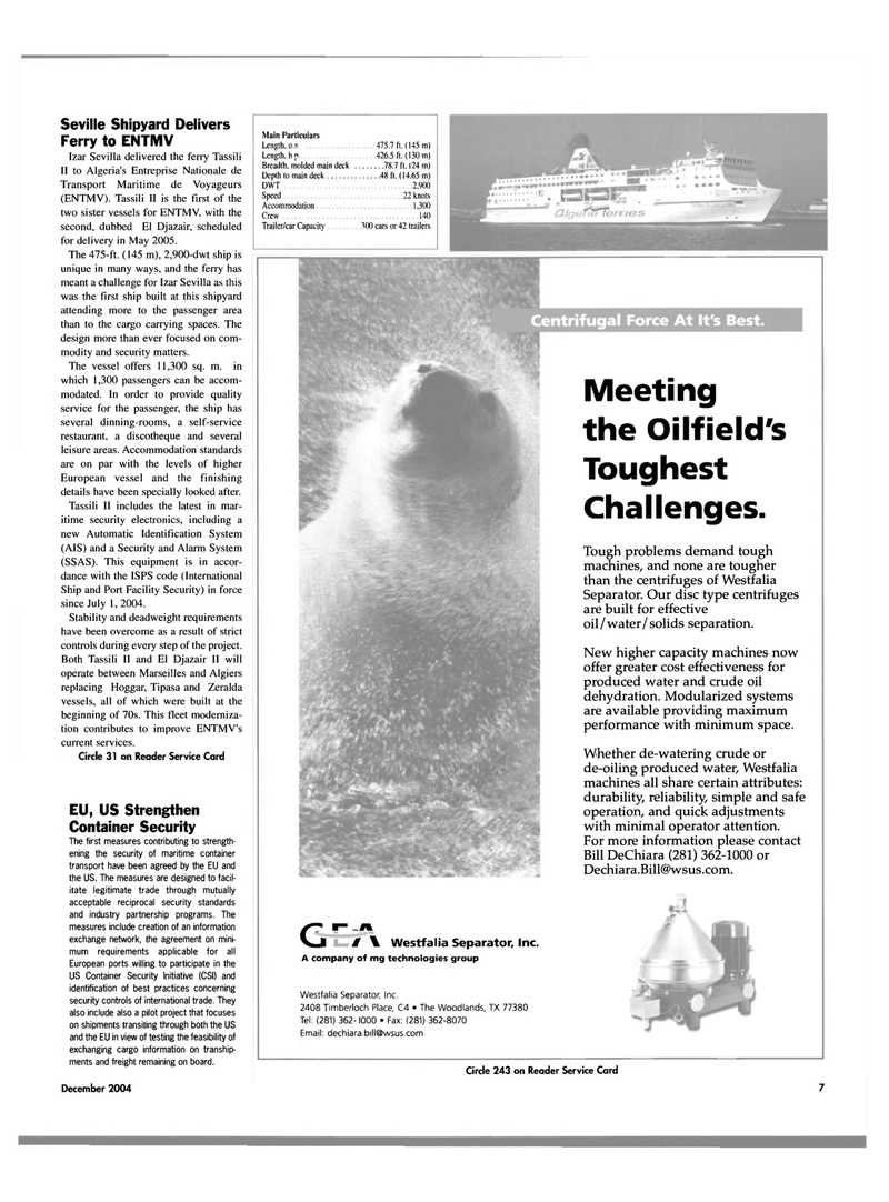 Maritime Reporter Magazine, page 7,  Dec 2004