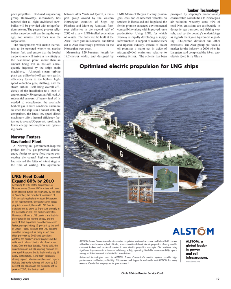 Maritime Reporter Magazine, page 19,  Feb 2, 2005