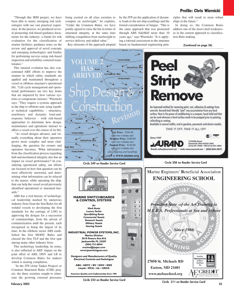 Maritime Reporter Magazine, page 25,  Feb 2, 2005