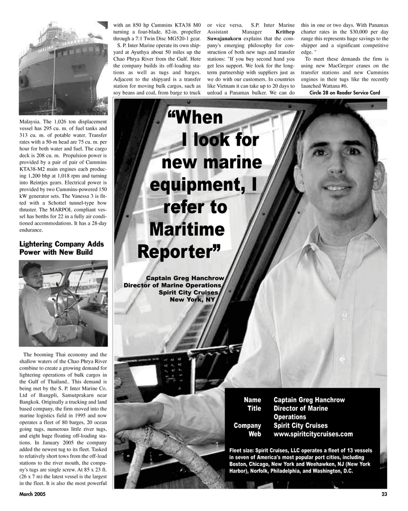 Maritime Reporter Magazine, page 23,  Mar 2, 2005