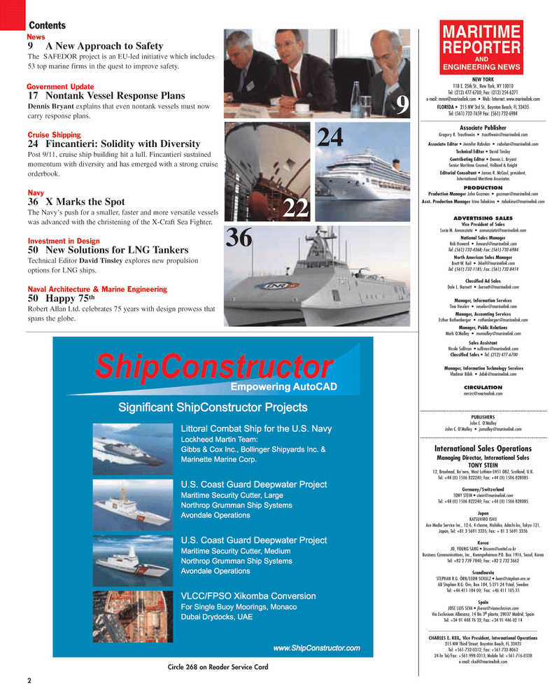 Maritime Reporter Magazine, page 2,  Mar 2, 2005