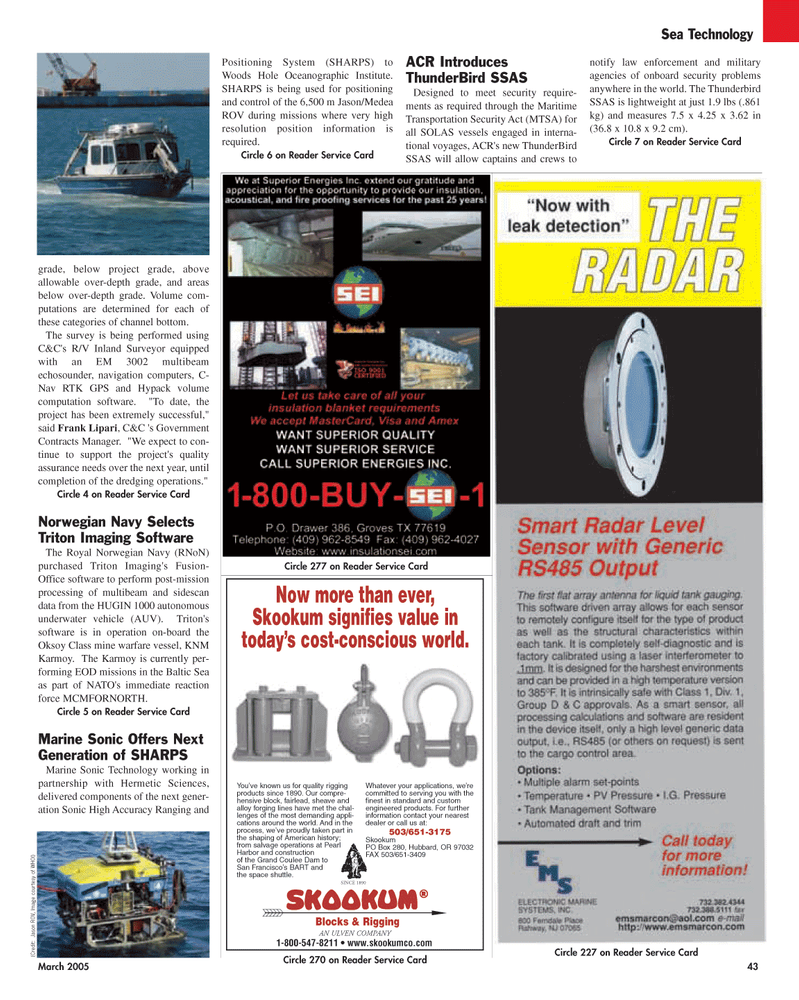 Maritime Reporter Magazine, page 43,  Mar 2, 2005
