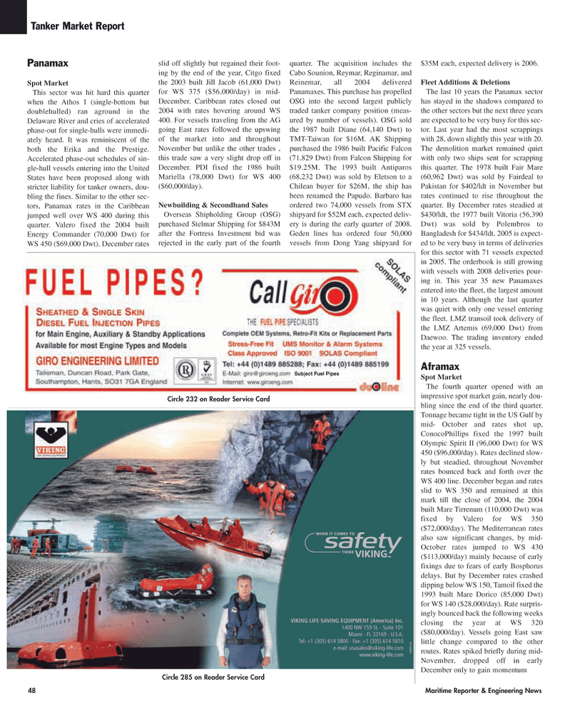 Maritime Reporter Magazine, page 48,  Mar 2, 2005