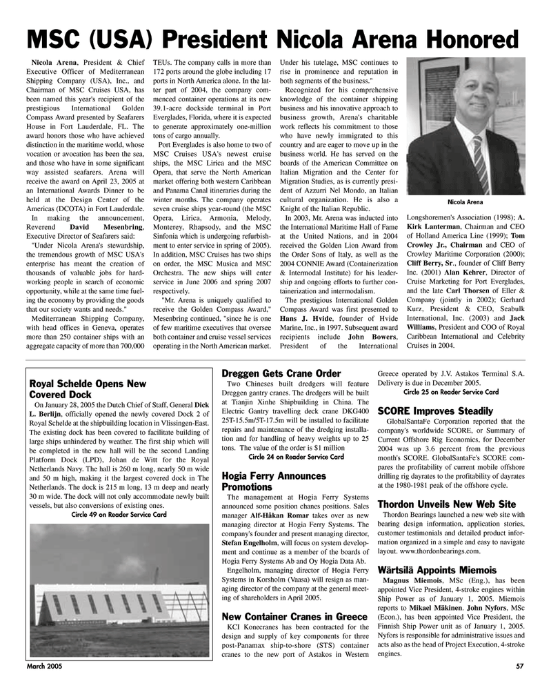 Maritime Reporter Magazine, page 57,  Mar 2, 2005