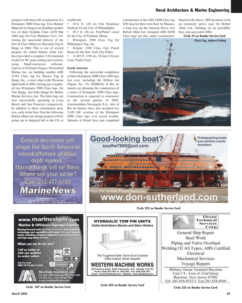 Maritime Reporter Magazine, page 59,  Mar 2, 2005
