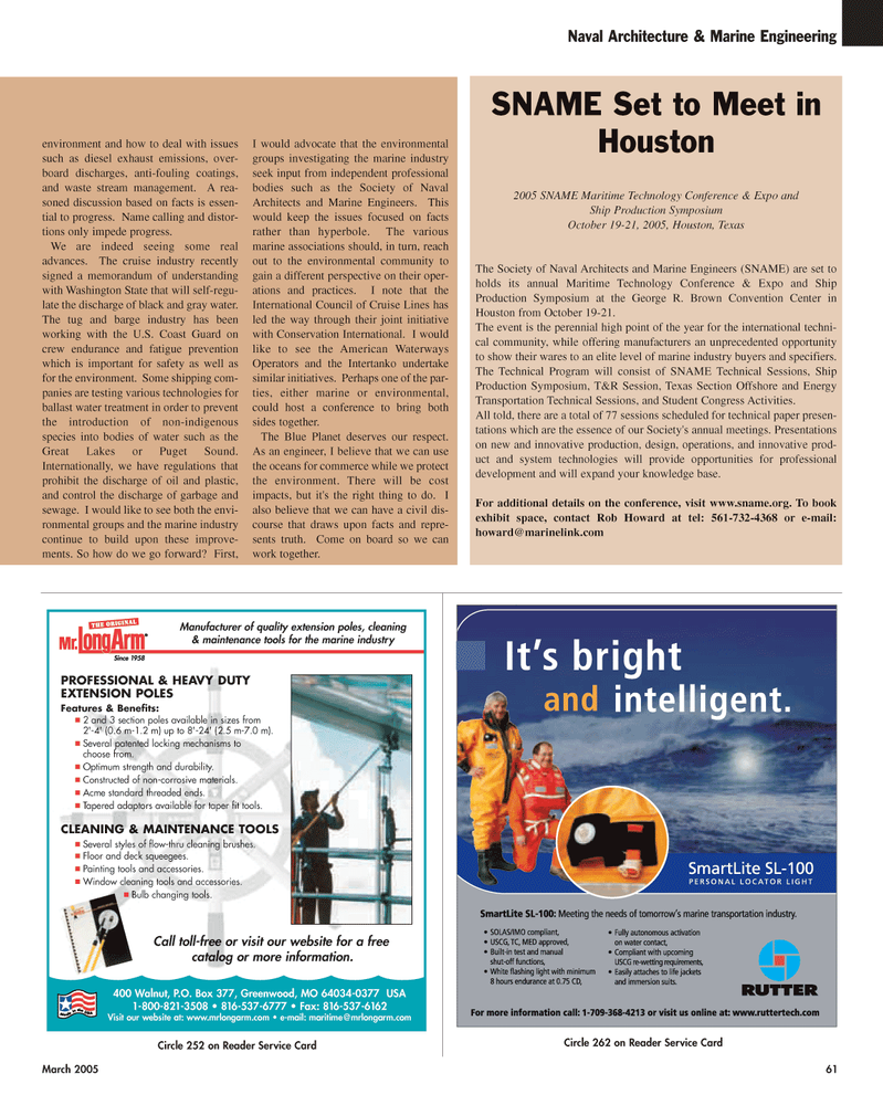 Maritime Reporter Magazine, page 61,  Mar 2, 2005