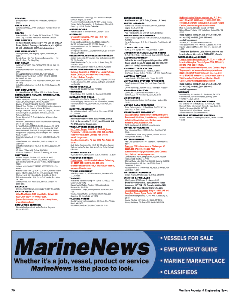 Maritime Reporter Magazine, page 70,  Mar 2, 2005