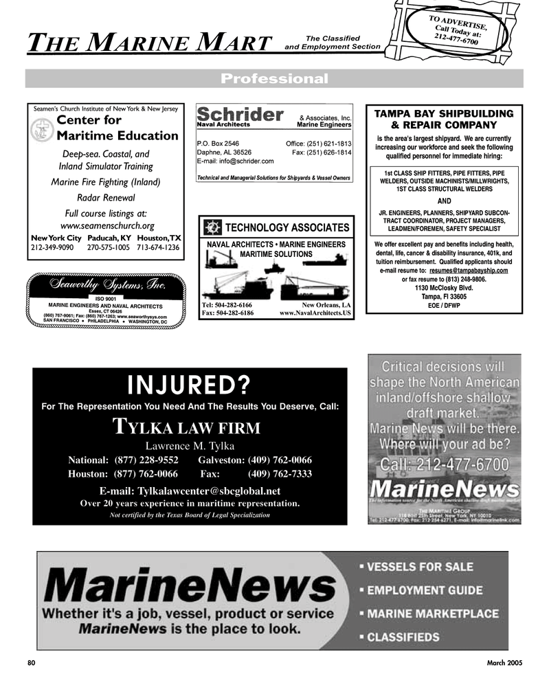 Maritime Reporter Magazine, page 80,  Mar 2, 2005