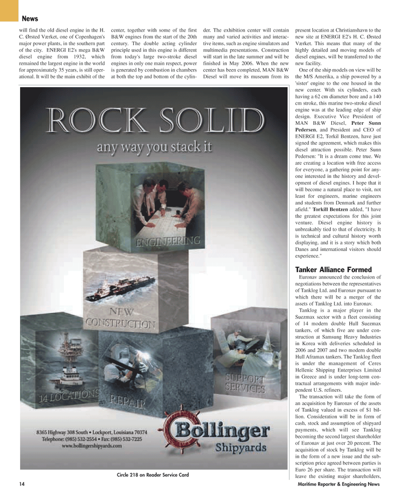 Maritime Reporter Magazine, page 14,  Apr 2005