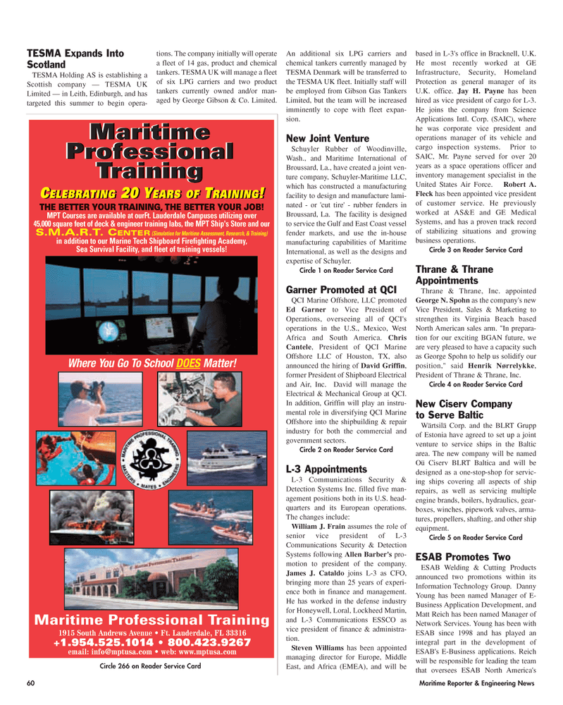Maritime Reporter Magazine, page 60,  Apr 2005