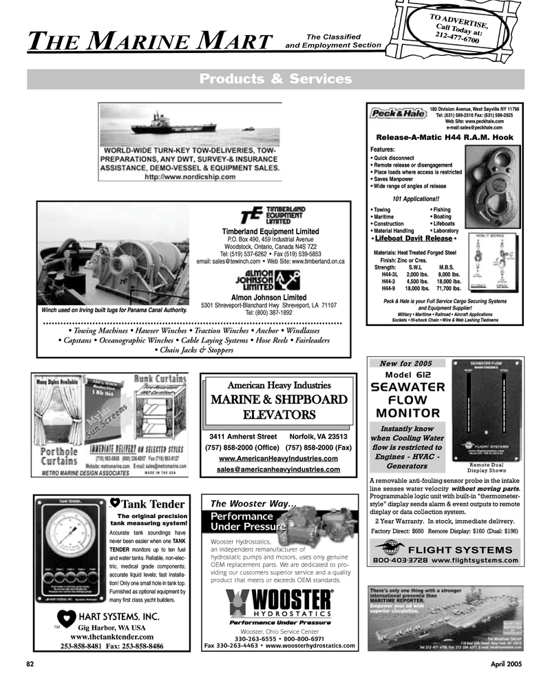Maritime Reporter Magazine, page 82,  Apr 2005