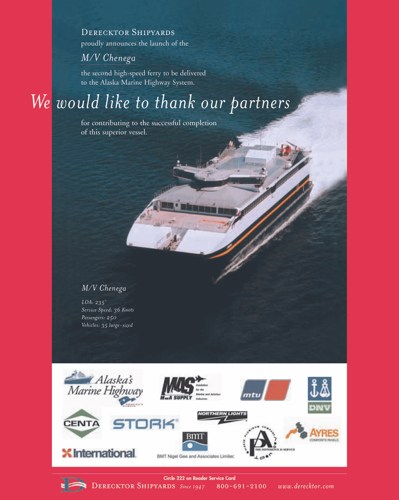 Maritime Reporter Magazine, page 2nd Cover,  May 2005