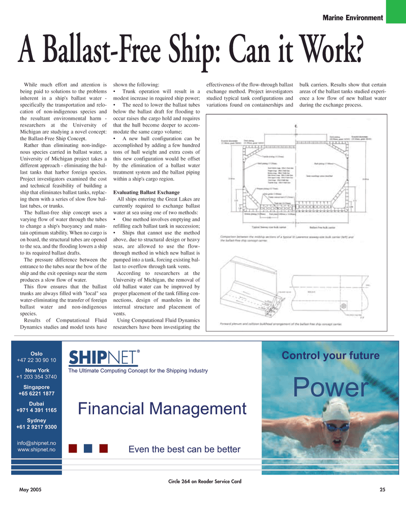 Maritime Reporter Magazine, page 25,  May 2005