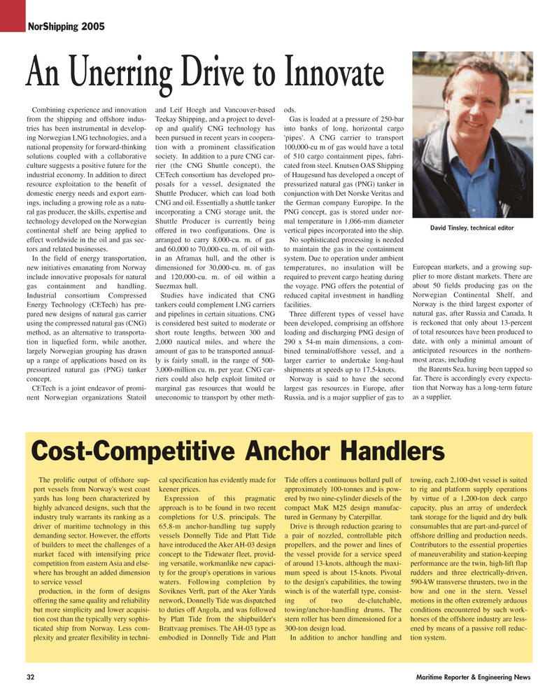 Maritime Reporter Magazine, page 32,  May 2005