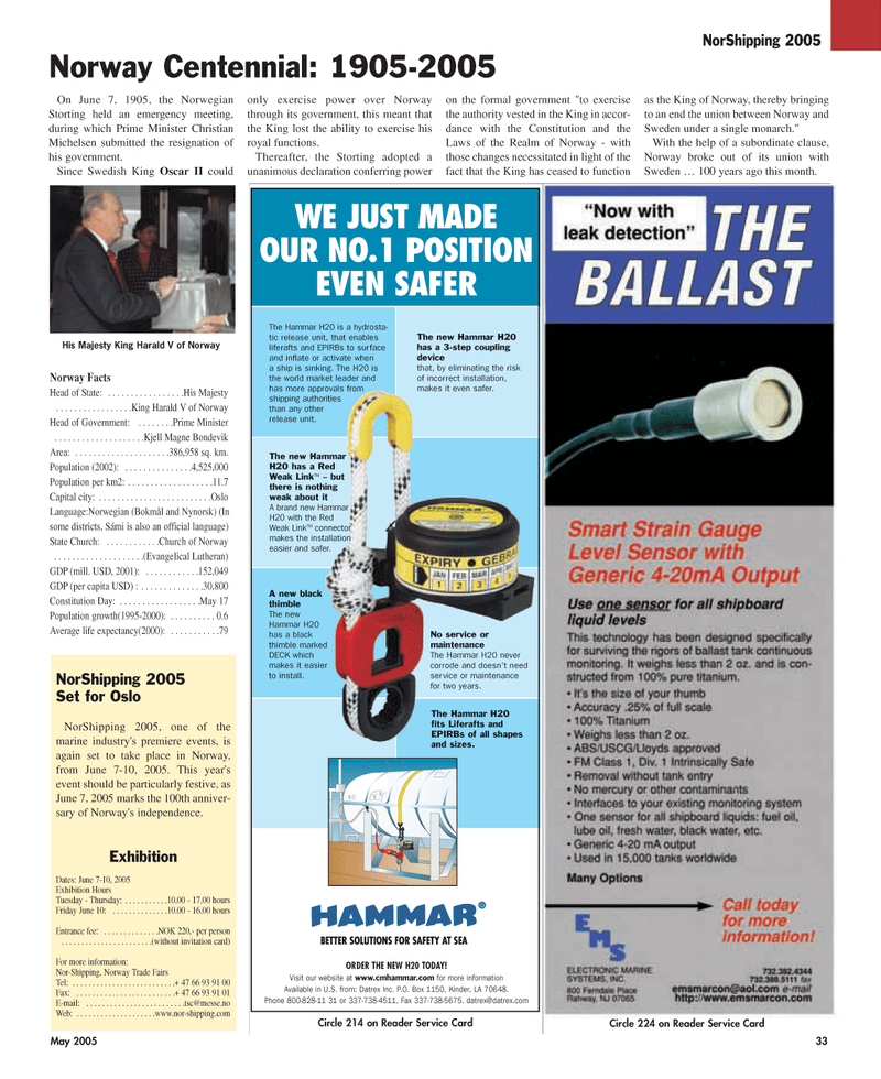 Maritime Reporter Magazine, page 33,  May 2005