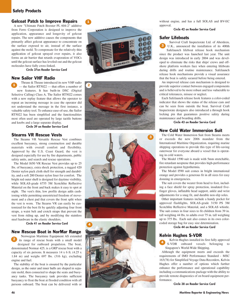 Maritime Reporter Magazine, page 46,  May 2005