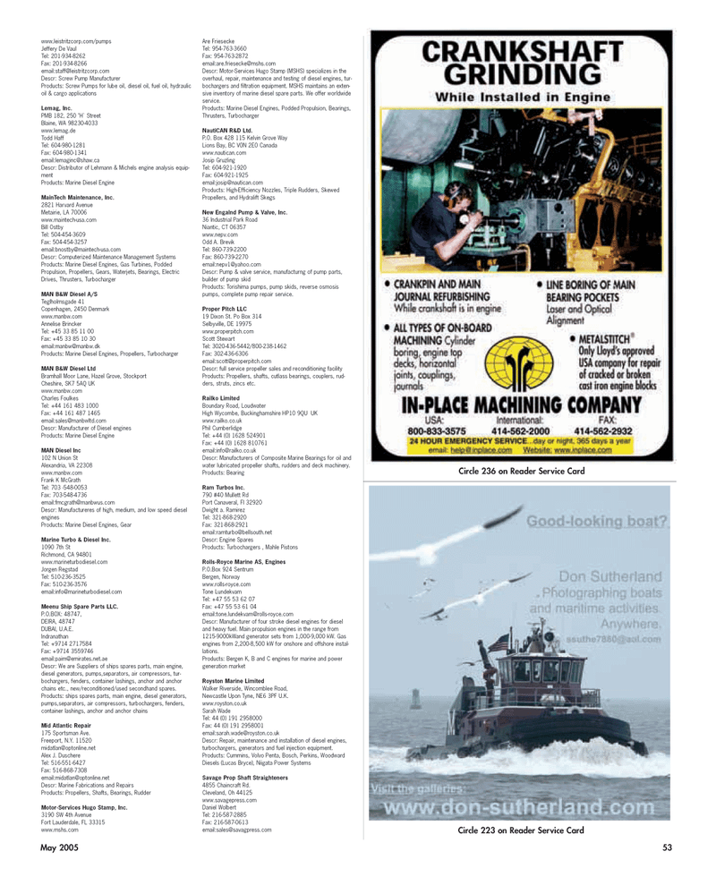 Maritime Reporter Magazine, page 53,  May 2005