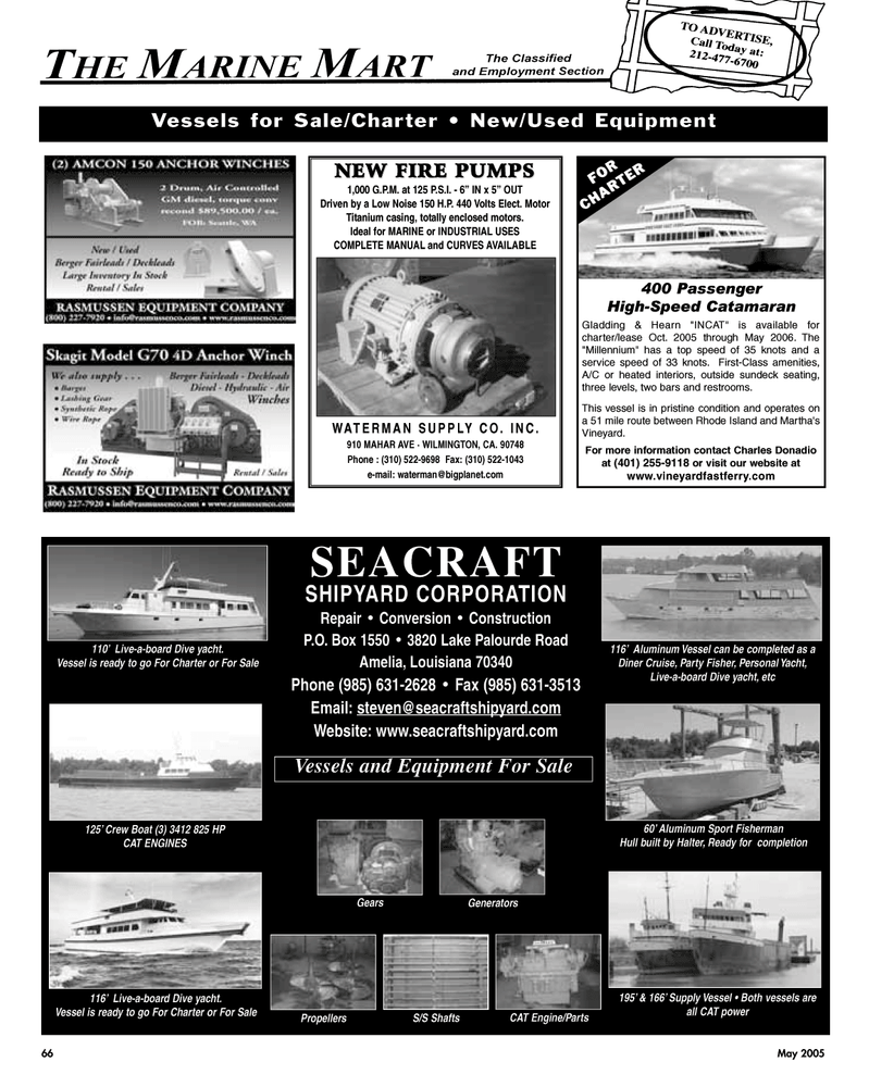 Maritime Reporter Magazine, page 66,  May 2005