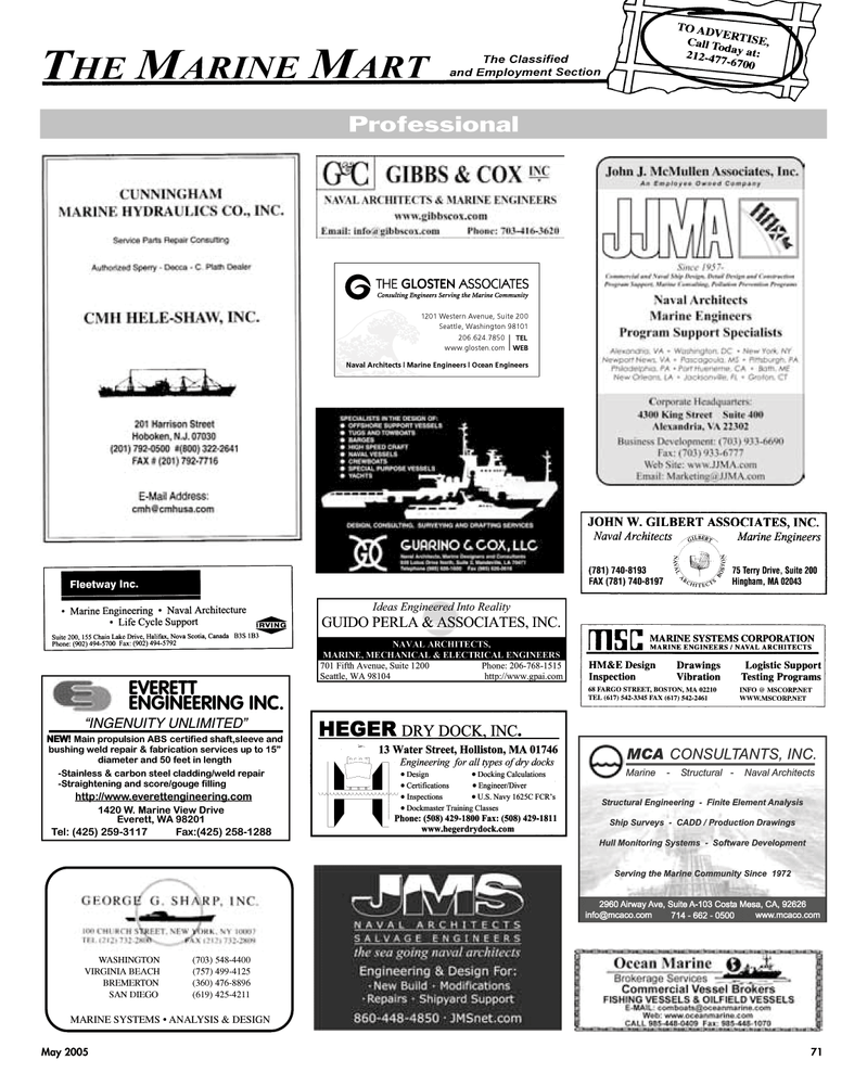 Maritime Reporter Magazine, page 71,  May 2005