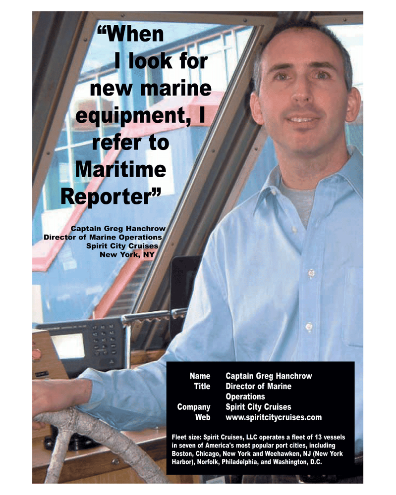 Maritime Reporter Magazine, page 3rd Cover,  May 2005