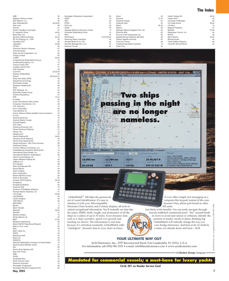 Maritime Reporter Magazine, page 7,  May 2005