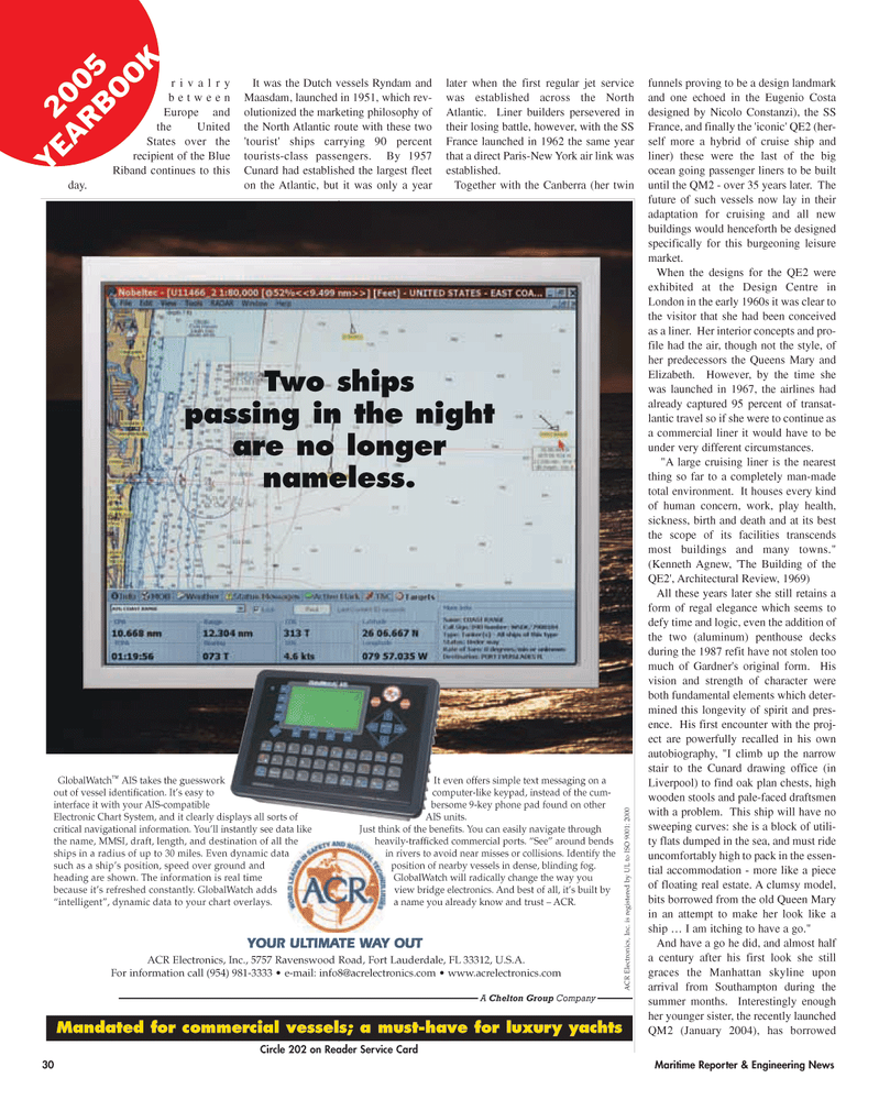 Maritime Reporter Magazine, page 30,  Jun 2005