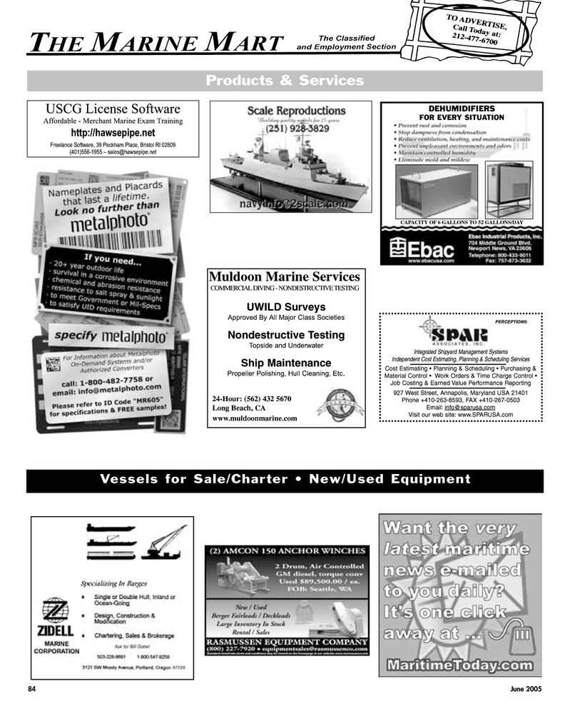 Maritime Reporter Magazine, page 85,  Jun 2005