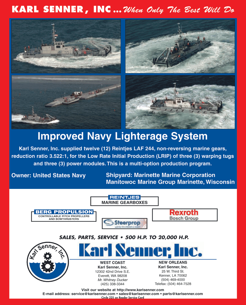 Maritime Reporter Magazine, page 4th Cover,  Jul 2005