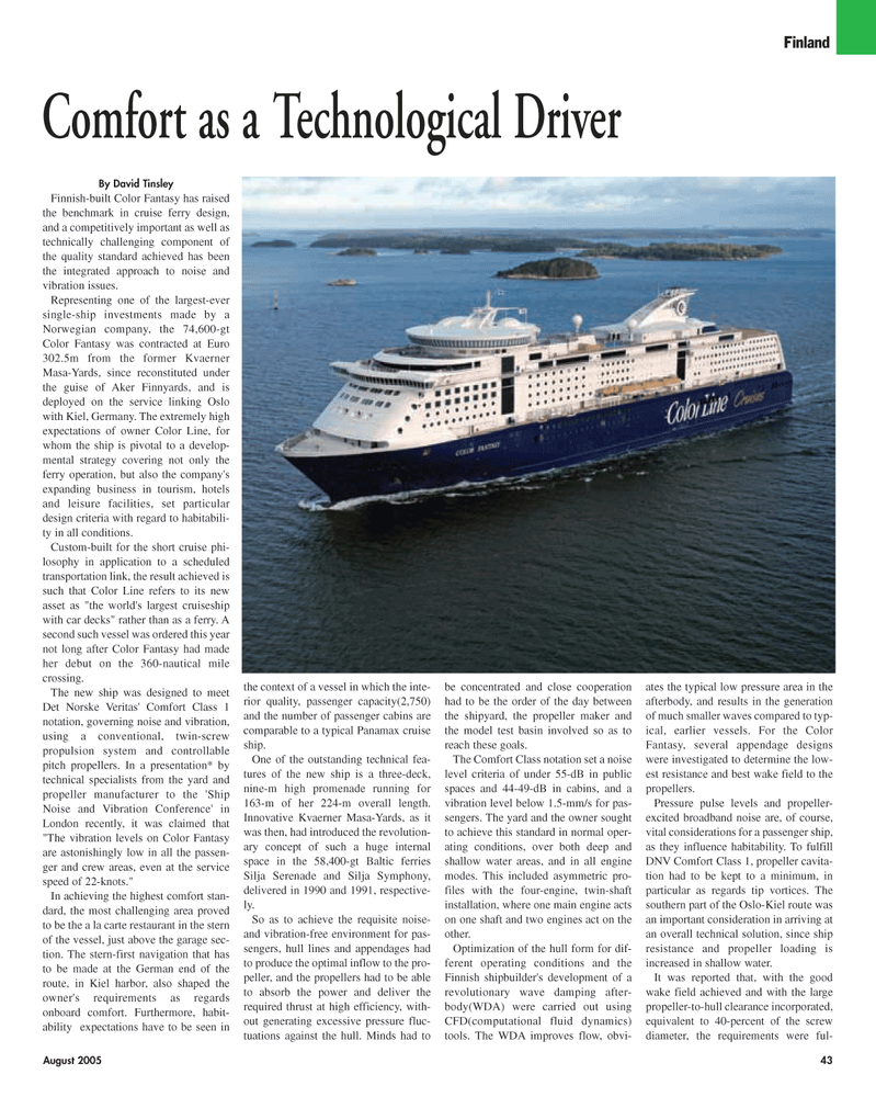 Maritime Reporter Magazine, page 43,  Aug 2005