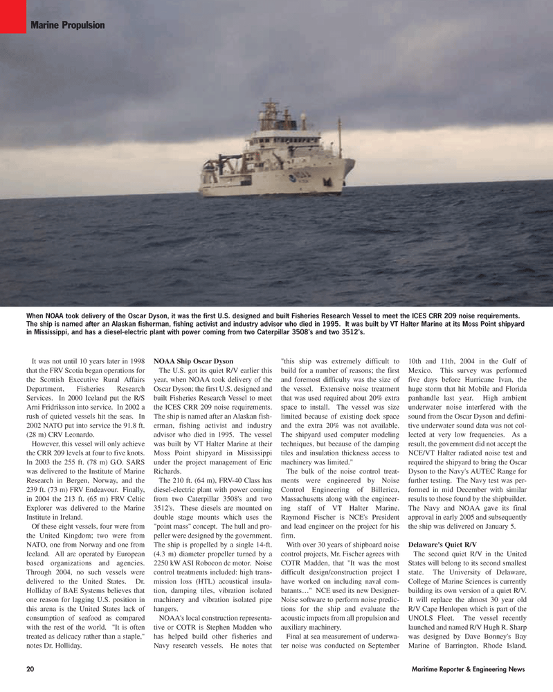 Maritime Reporter Magazine, page 20,  Sep 2005