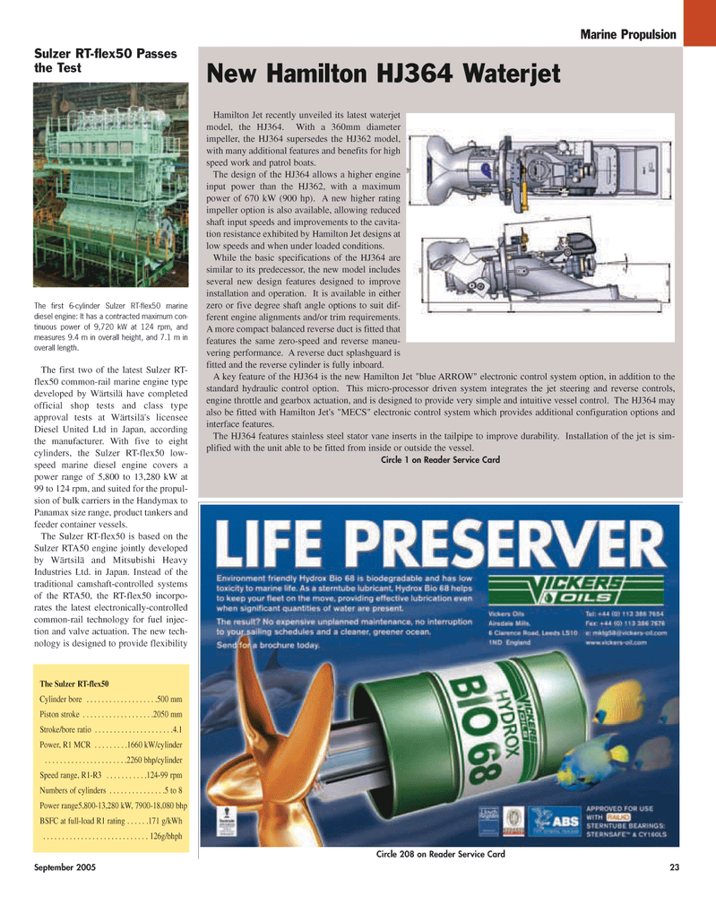 Maritime Reporter Magazine, page 23,  Sep 2005