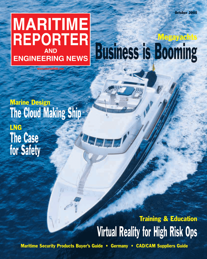 Maritime Reporter Magazine Cover Oct 2005 - The Marine Design Annual
