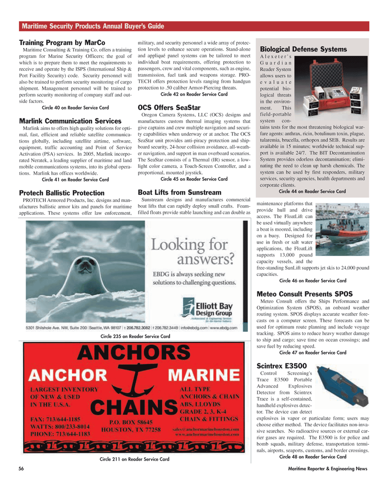 Maritime Reporter Magazine, page 56,  Oct 2005